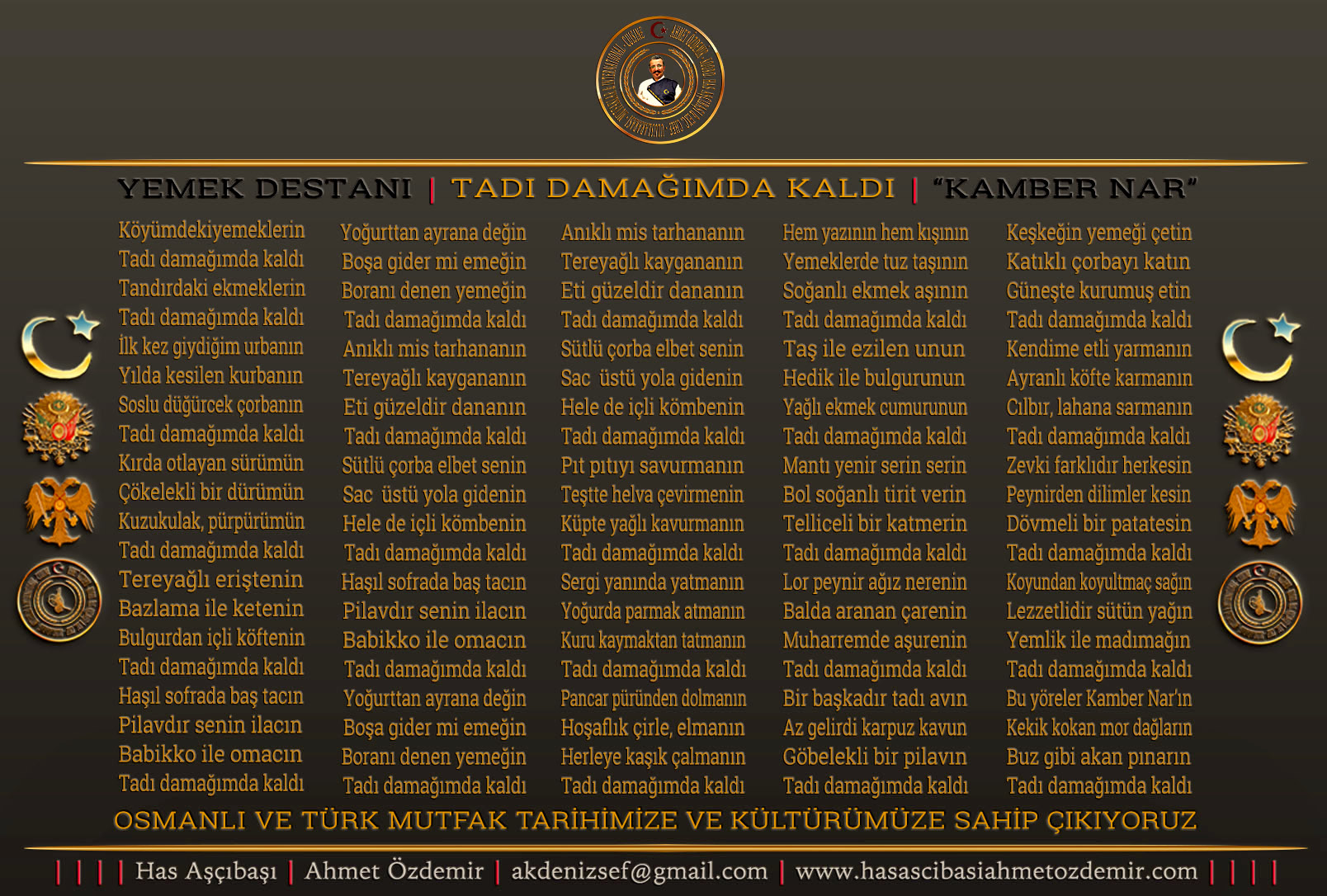 orNek turk sefi-osmanli mutfagi-danismanlik